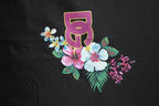 Dolce & Gabbana Black DG Floral Print Crew Neck T-shirt - Zeiniez