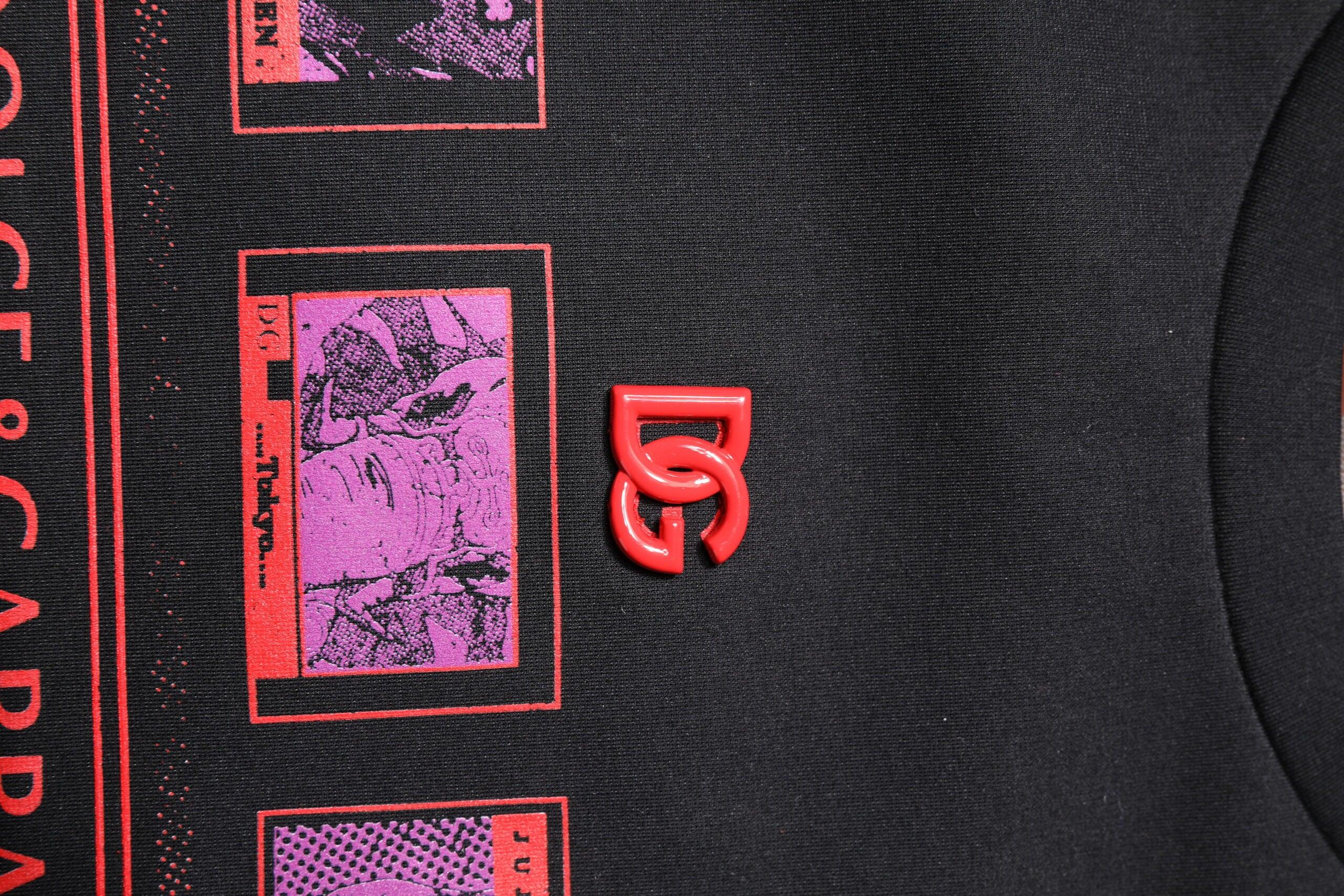 Dolce & Gabbana Black Cotton Graphic Print Crew Neck T-shirt - Zeiniez