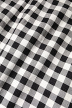 Dolce & Gabbana White Black Checkered Sleeveless Sheath Dress