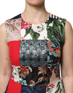 Dolce & Gabbana Multicolor Patchwork Sleeveless Sheath Dress - Zeiniez