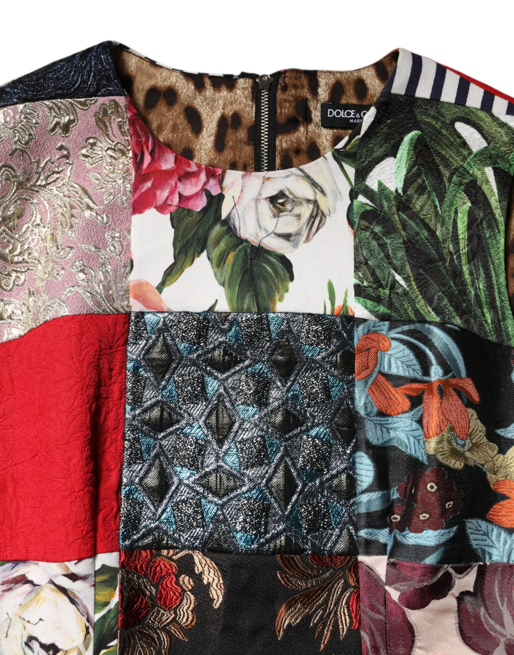 Dolce & Gabbana Multicolor Patchwork Sleeveless Sheath Dress - Zeiniez