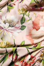 Dolce & Gabbana Pink Floral Silk Fit And Flared Midi Dress - Zeiniez