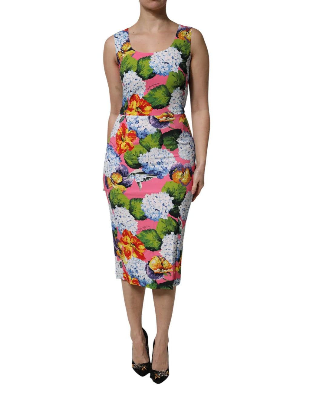 Dolce & Gabbana Multicolor Floral Sleeveless Sheath Dress - Zeiniez