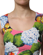 Dolce & Gabbana Multicolor Floral Sleeveless Sheath Dress - Zeiniez
