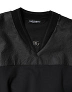 Dolce & Gabbana Black Cotton Short Sleeves V-neck T-shirt - Zeiniez