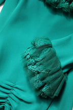 Dolce & Gabbana Green Lace Off Shoulder Sheath Mini Dress - Zeiniez