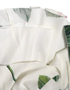 Dolce & Gabbana White Floral One Shoulder Sheath Midi Dress - Zeiniez