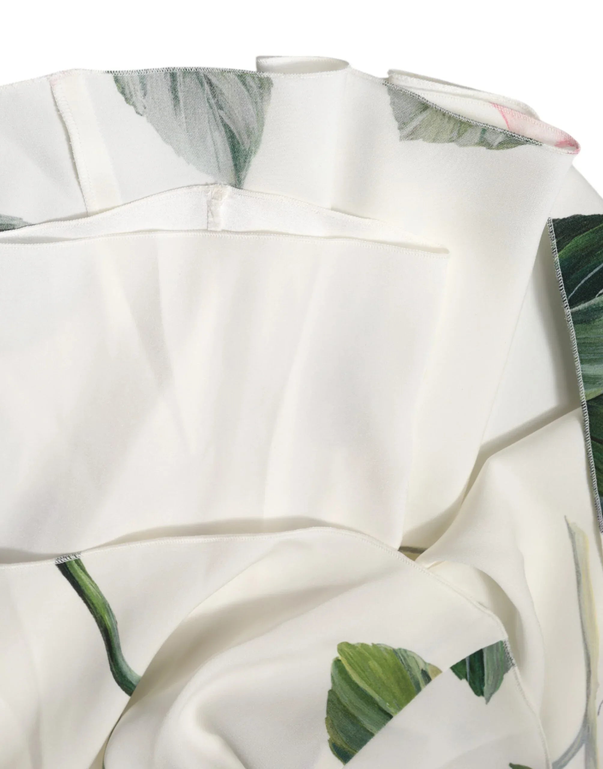 Dolce & Gabbana White Floral One Shoulder Sheath Midi Dress - Zeiniez