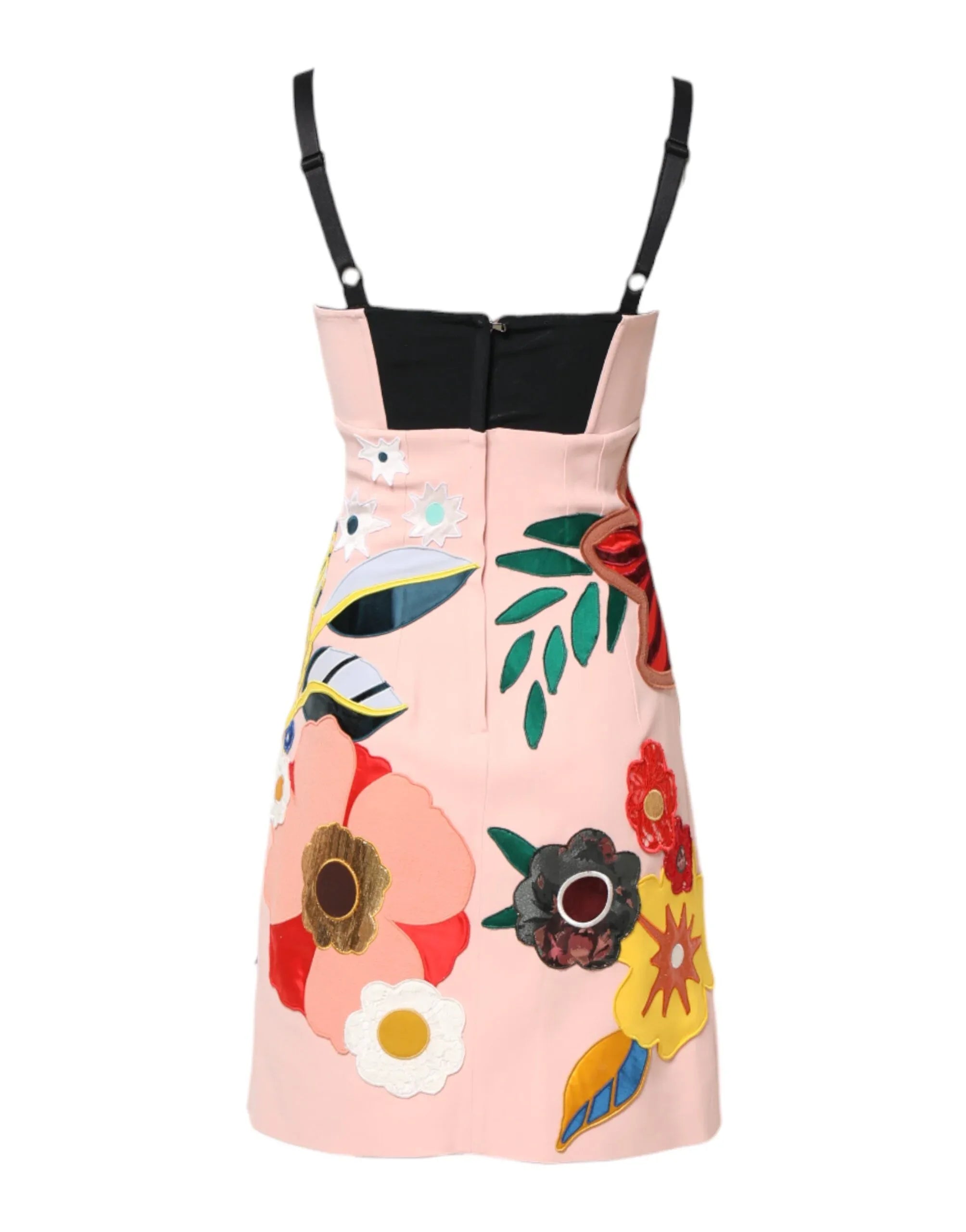 Dolce & Gabbana Pink Floral Print Spaghetti Strap Mini Dress - Zeiniez