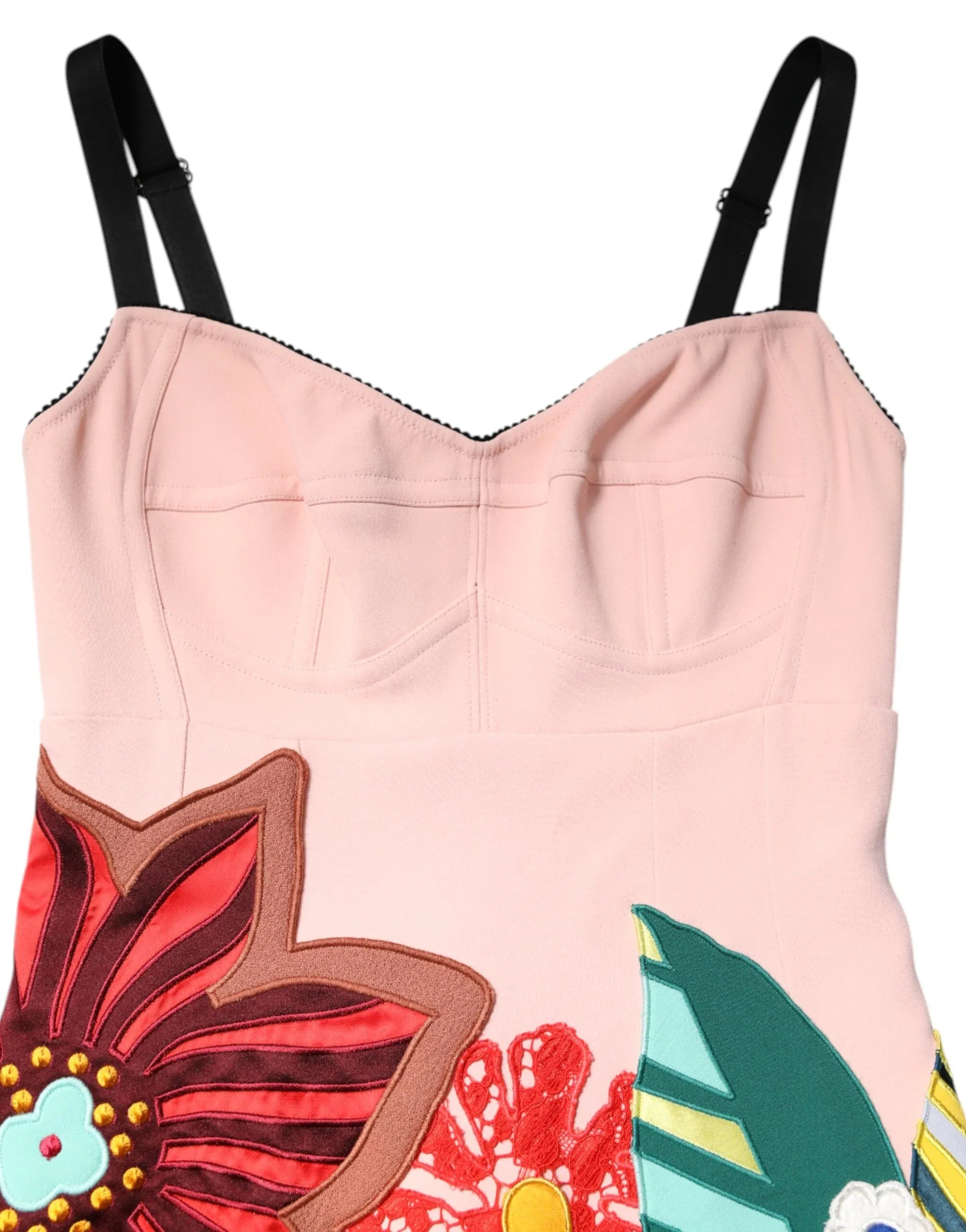 Dolce & Gabbana Pink Floral Print Spaghetti Strap Mini Dress - Zeiniez