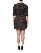 Dolce & Gabbana Brown Tweed Short Sleeves A-line Mini Dress - Zeiniez