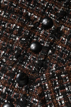 Dolce & Gabbana Brown Tweed Short Sleeves A-line Mini Dress - Zeiniez