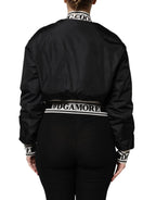 Dolce & Gabbana Black Nylon #DGFamily Full Zip Bomber Jacket - Zeiniez