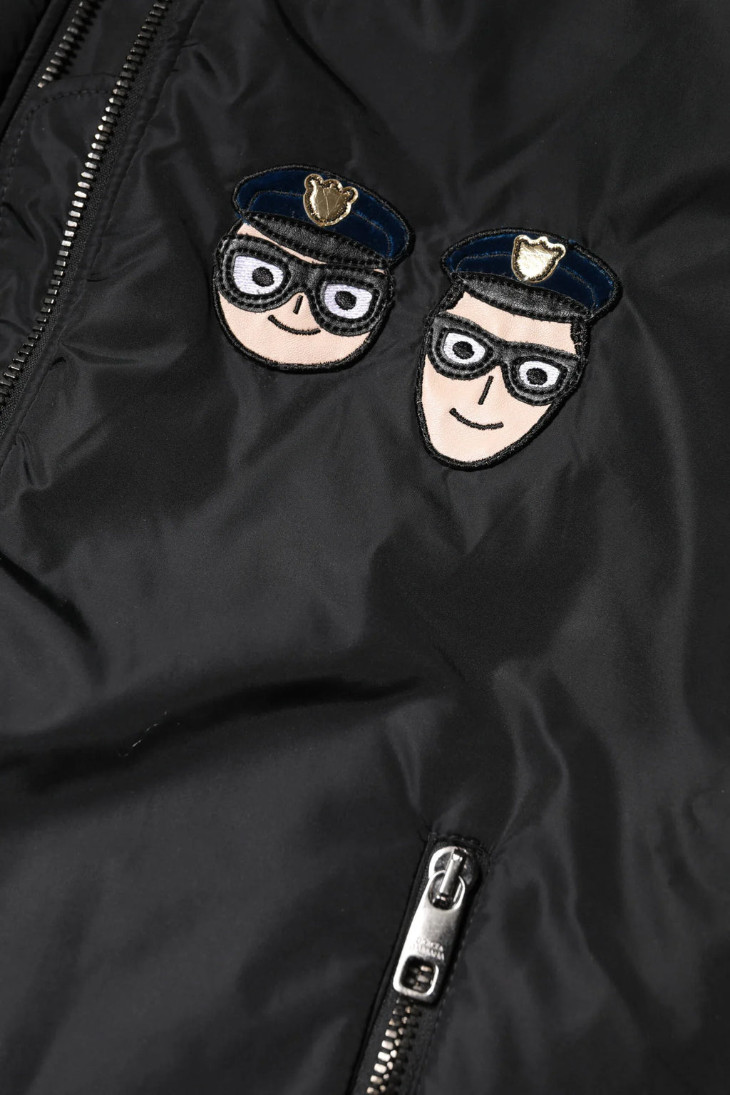 Dolce & Gabbana Black Nylon #DGFamily Full Zip Bomber Jacket - Zeiniez