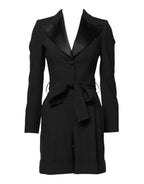 Dolce & Gabbana Black Wool Jumpsuit Dress Women Coat Jacket - Zeiniez