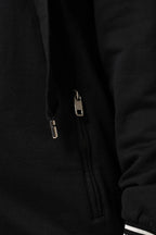 Dolce & Gabbana Black Cotton Hooded Full Zip Sweatshirt Sweater - Zeiniez