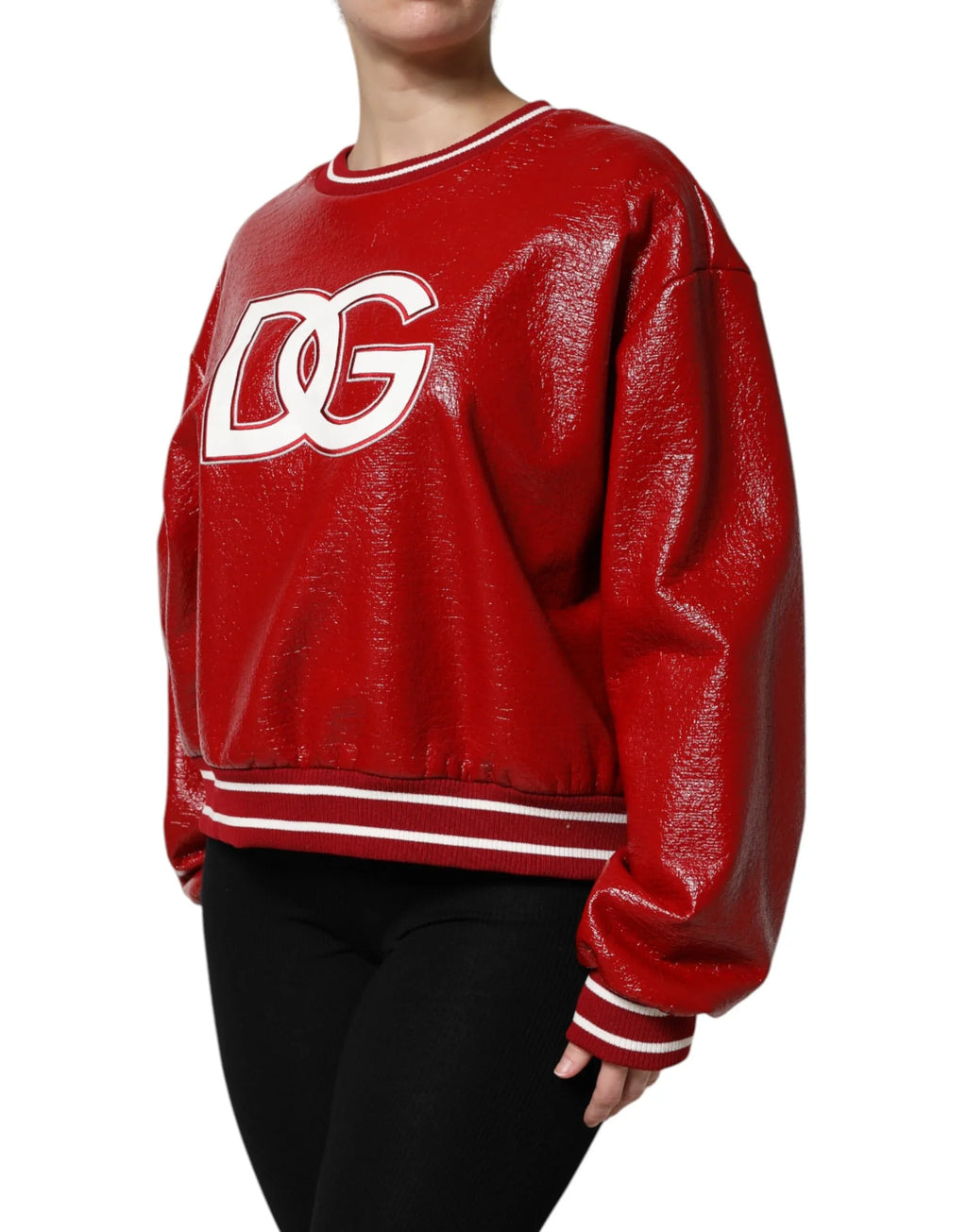 Dolce & Gabbana Red Wool DGLogo Embroidery Pullover Sweater - Zeiniez