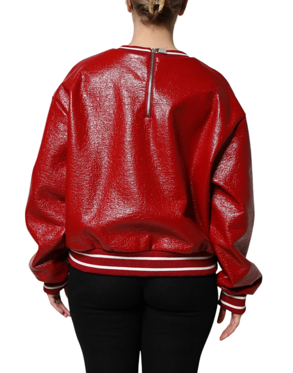 Dolce & Gabbana Red Wool DGLogo Embroidery Pullover Sweater - Zeiniez