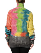 Dolce & Gabbana Multicolor Mohair Turtleneck Pullover Sweater - Zeiniez