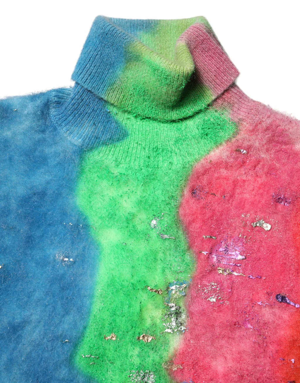 Dolce & Gabbana Multicolor Mohair Turtleneck Pullover Sweater - Zeiniez