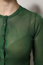 Dolce & Gabbana Green Polyester Long Sleeves Cardigan Sweater - Zeiniez