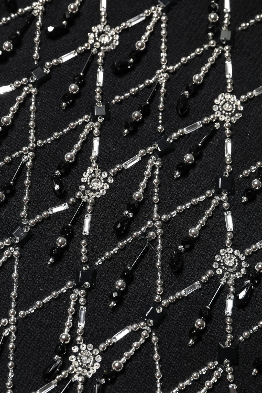 Dolce & Gabbana Black Cashmere Embellished Long Sleeves Top - Zeiniez