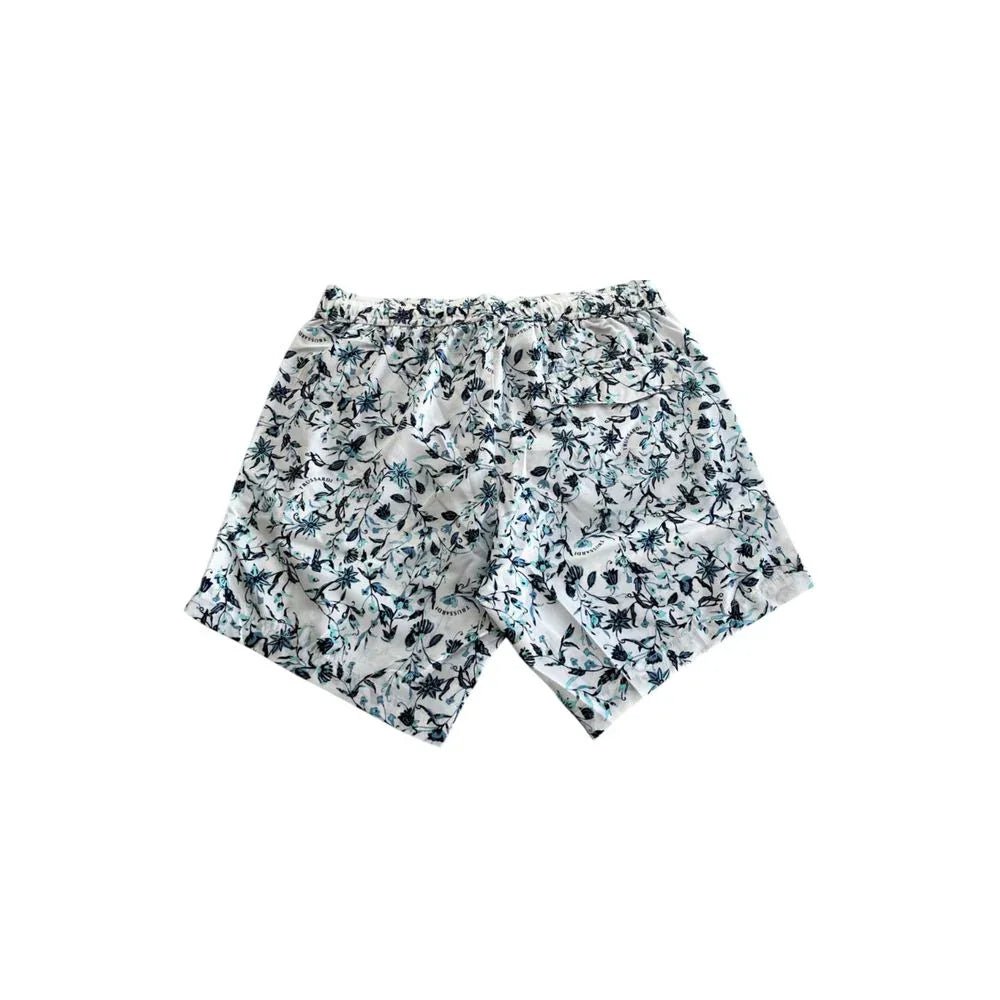 Trussardi Beachwear White Polyester Men Swim Shorts - Zeiniez