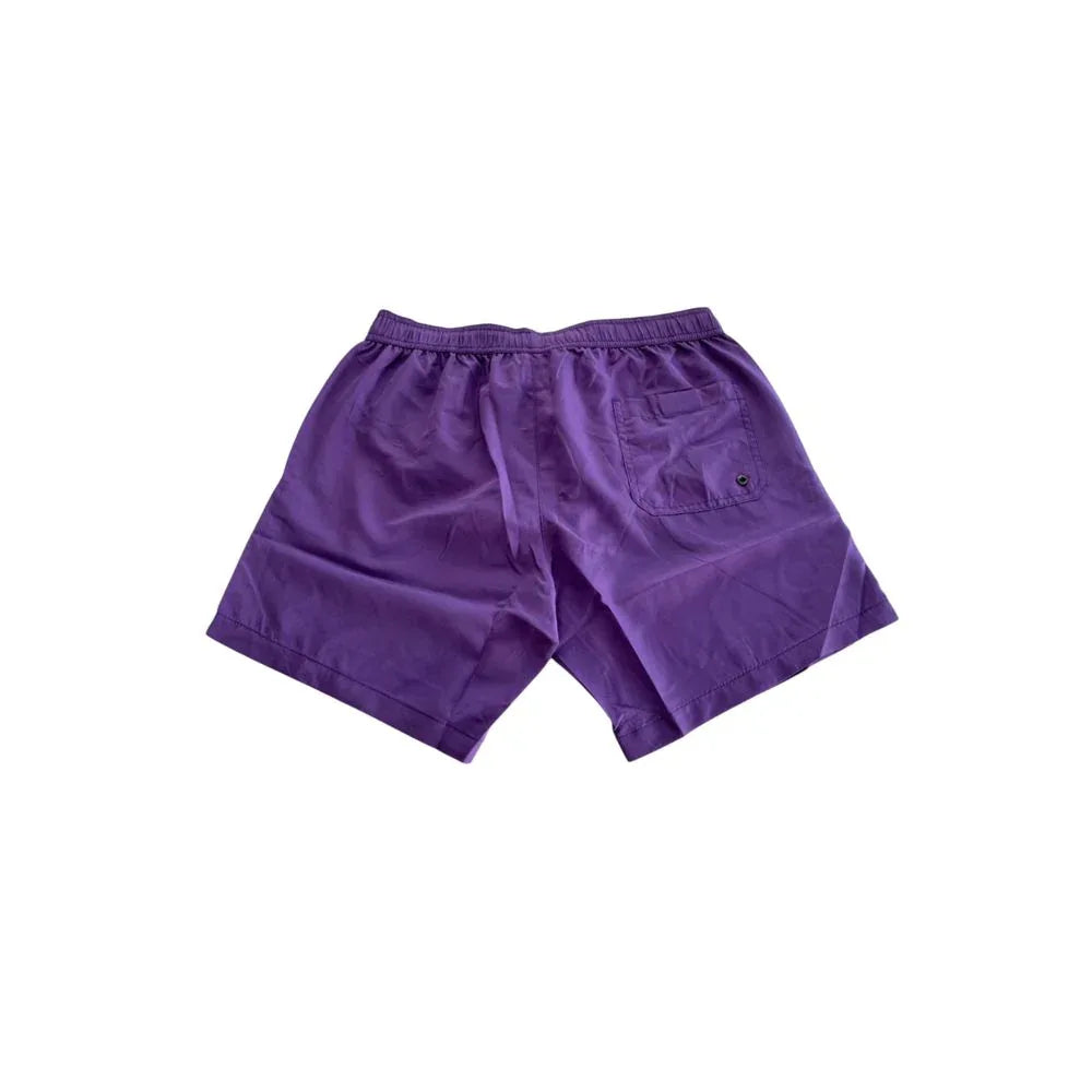 Trussardi Beachwear Purple Polyester Men Swim Short - Zeiniez