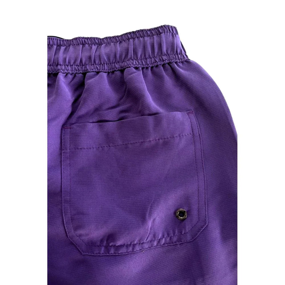 Trussardi Beachwear Purple Polyester Men Swim Short - Zeiniez