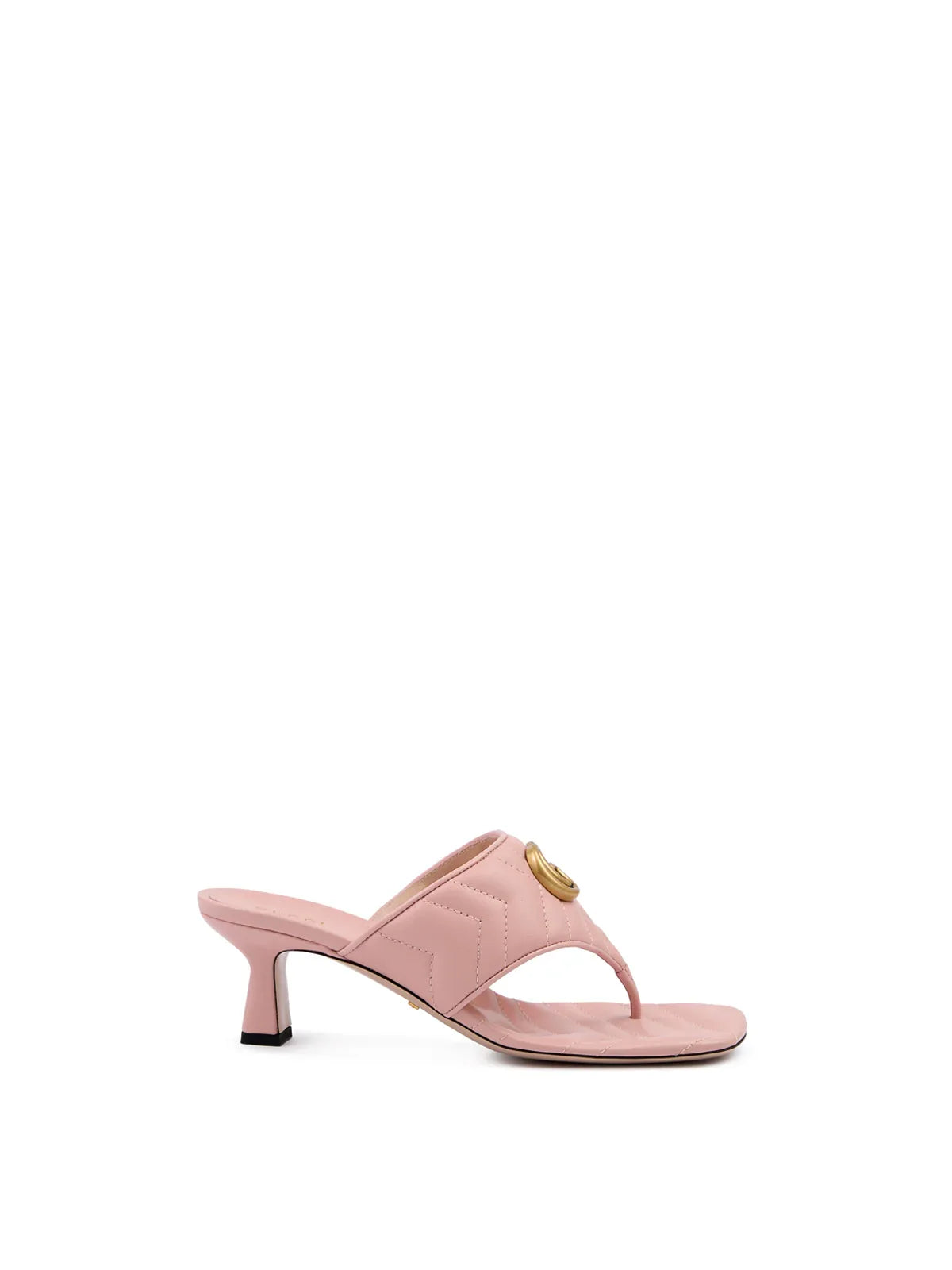 Gucci Mystic Pink Nappa Charlotte Leather Sandals - Zeiniez