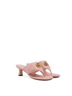 Gucci Mystic Pink Nappa Charlotte Leather Sandals - Zeiniez