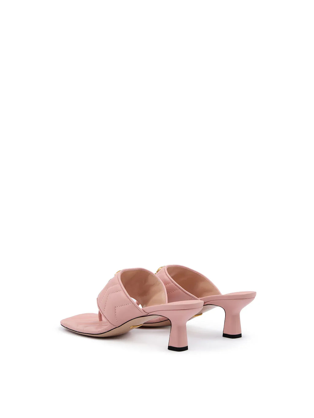 Gucci Mystic Pink Nappa Charlotte Leather Sandals - Zeiniez