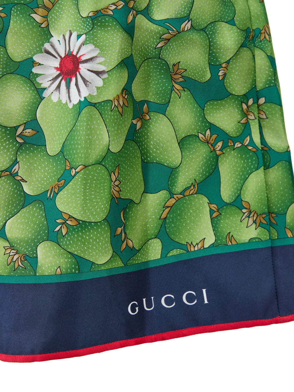 Gucci Green Flower Printed Silk Shorts - Zeiniez
