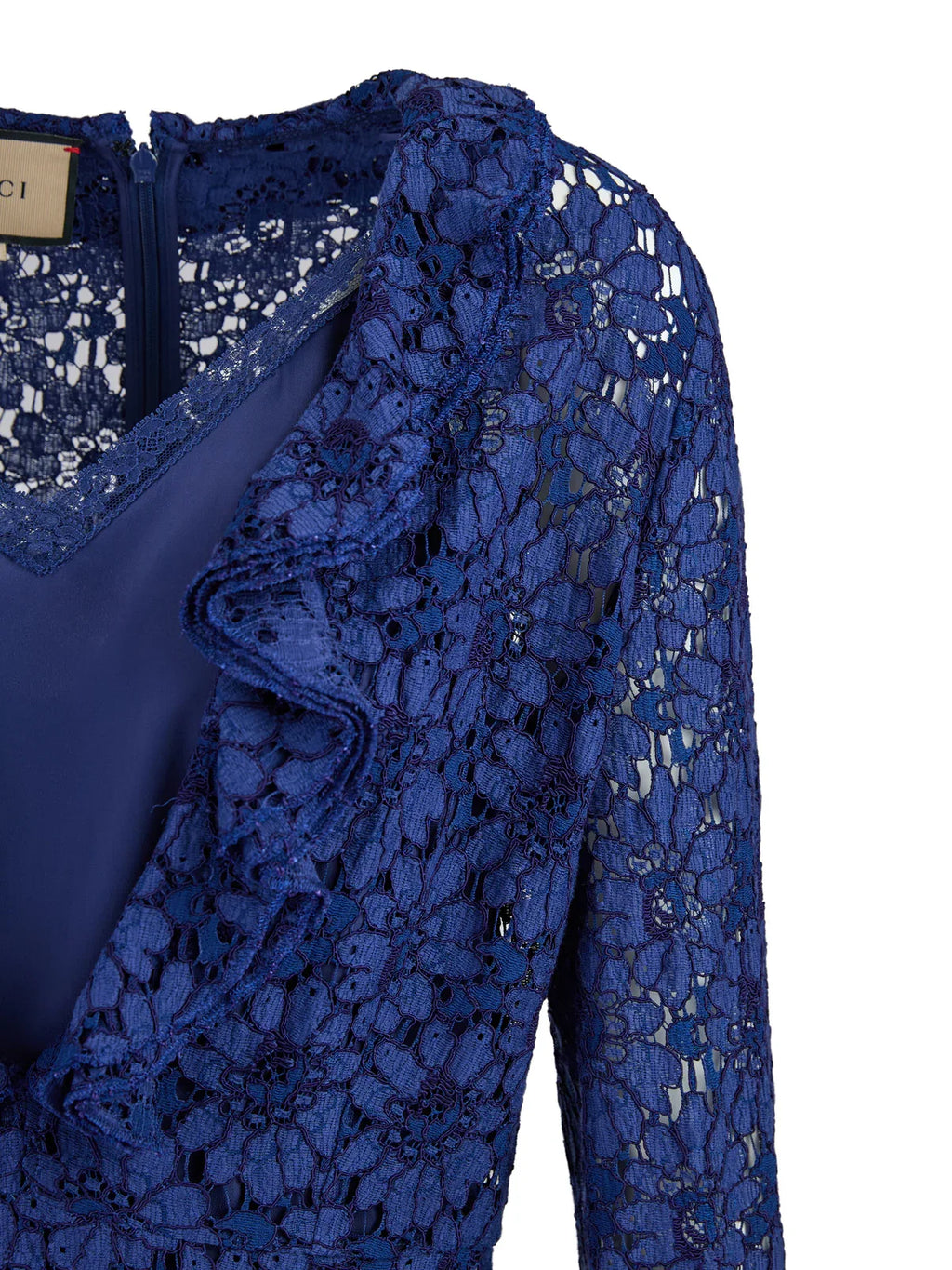 Gucci Blu Viscose and Cotton Mid Long Dress - Zeiniez