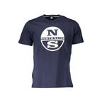 North Sails Blue Cotton Men T-Shirt - Zeiniez