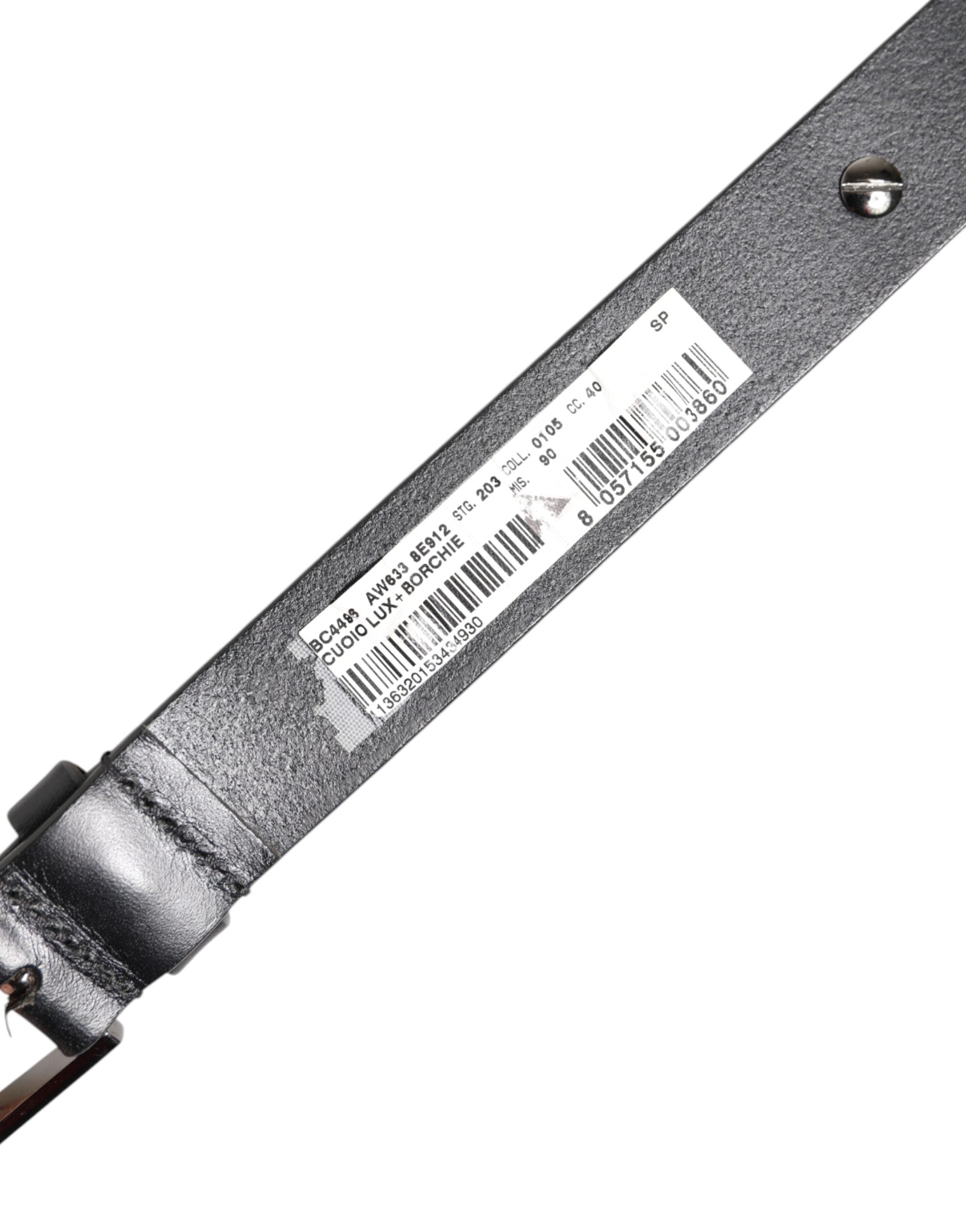 Dolce & Gabbana Black Luxury Leather DG Studs Buckle Belt - Zeiniez