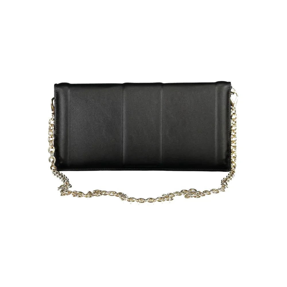 Mario Valentino Black Polyurethane Women Clutch - Zeiniez