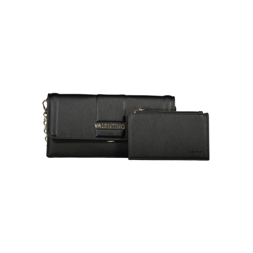 Mario Valentino Black Polyurethane Women Clutch - Zeiniez