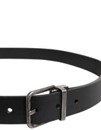 Dolce & Gabbana Black Classic Leather Metal Buckle Belt - Zeiniez