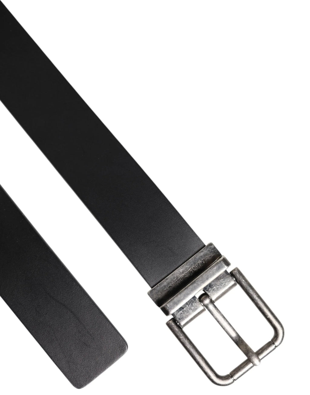 Dolce & Gabbana Black Classic Leather Metal Buckle Belt - Zeiniez