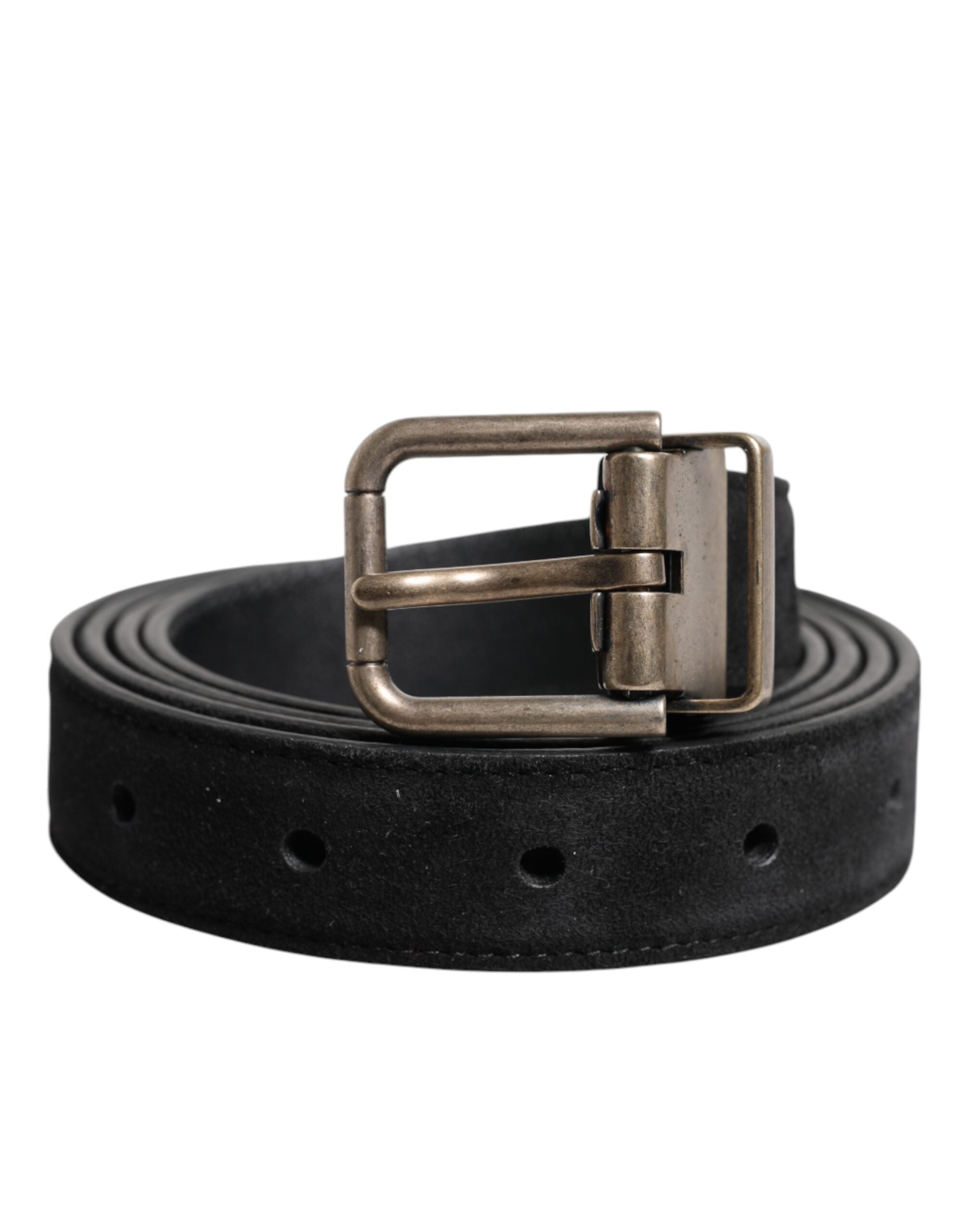 Dolce & Gabbana Black Calf Leather Classic Metal Buckle Belt - Zeiniez