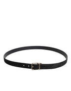 Dolce & Gabbana Black Calf Leather Classic Metal Buckle Belt - Zeiniez