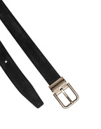 Dolce & Gabbana Black Calf Leather Classic Metal Buckle Belt - Zeiniez
