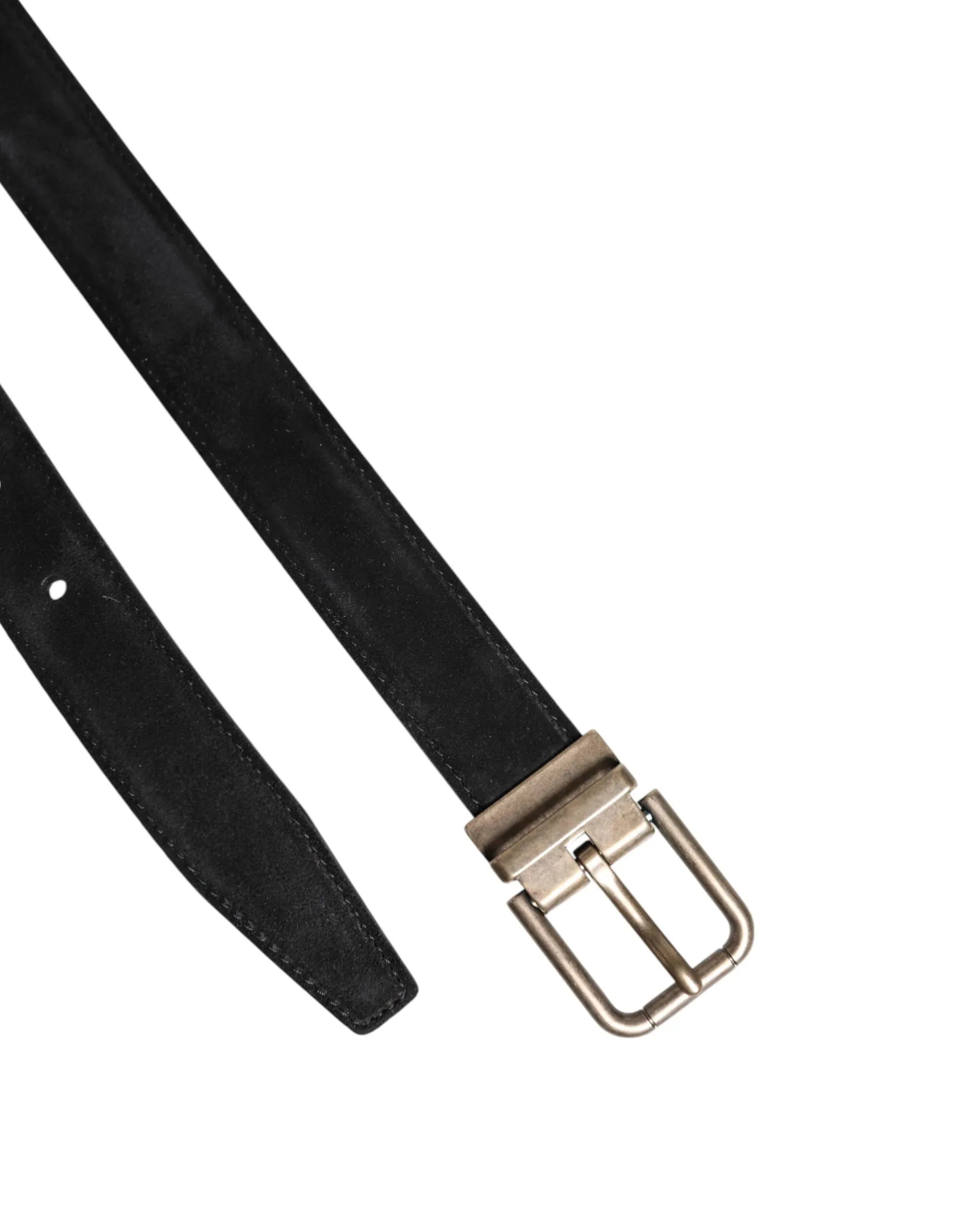 Dolce & Gabbana Black Calf Leather Classic Metal Buckle Belt - Zeiniez