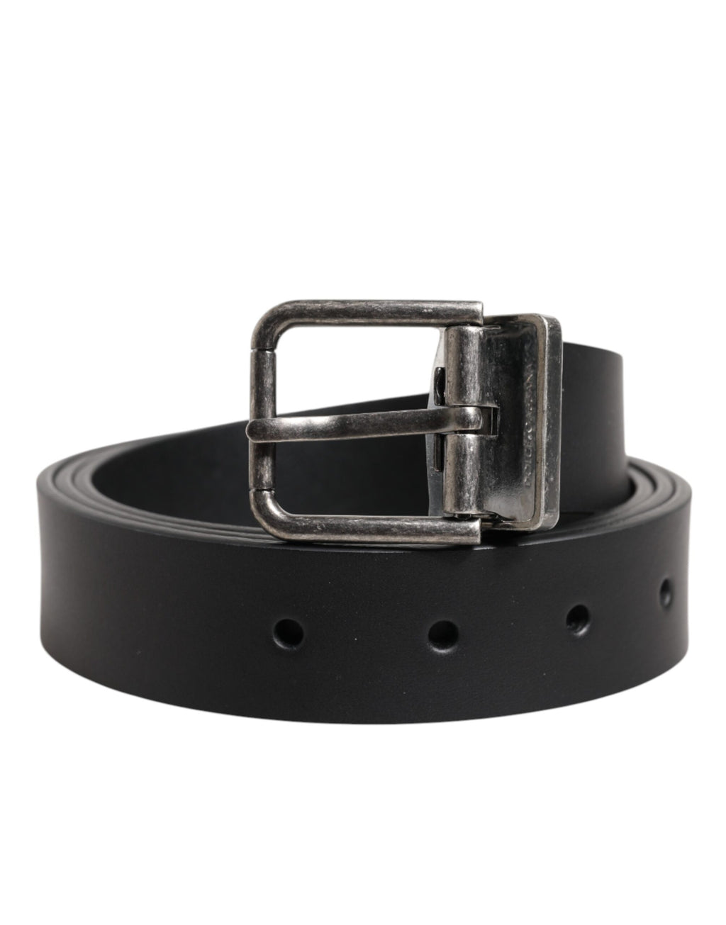 Dolce & Gabbana Black Classic Leather Metal Buckle Belt - Zeiniez