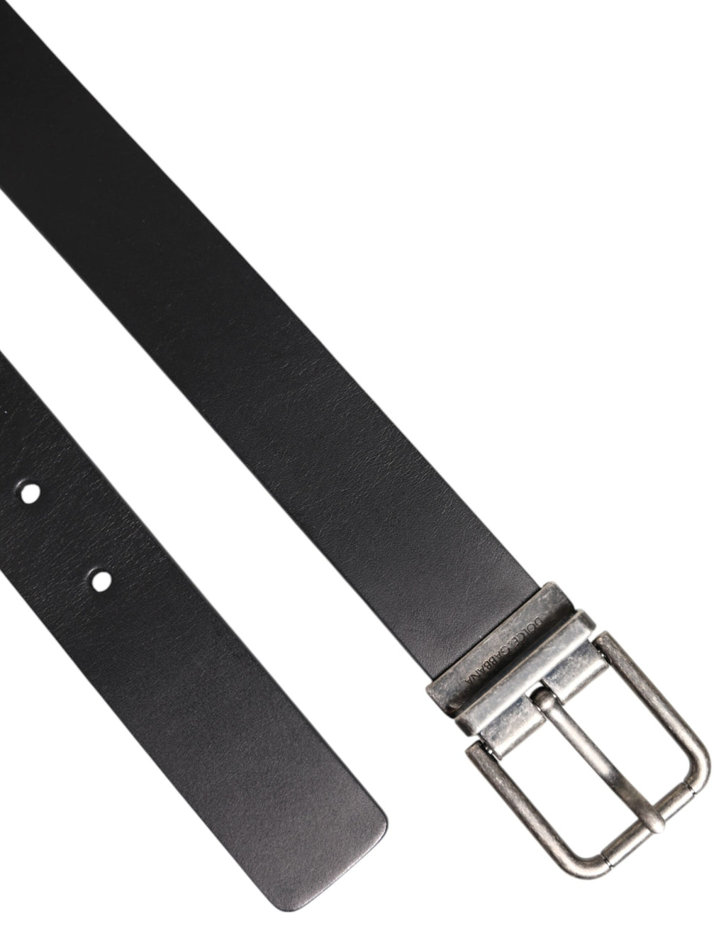 Dolce & Gabbana Black Classic Leather Metal Buckle Belt - Zeiniez