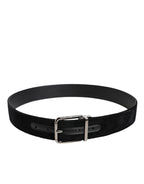 Dolce & Gabbana Black Cotton Silver Metal Buckle Belt - Zeiniez