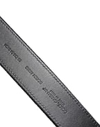 Dolce & Gabbana Black Cotton Silver Metal Buckle Belt - Zeiniez