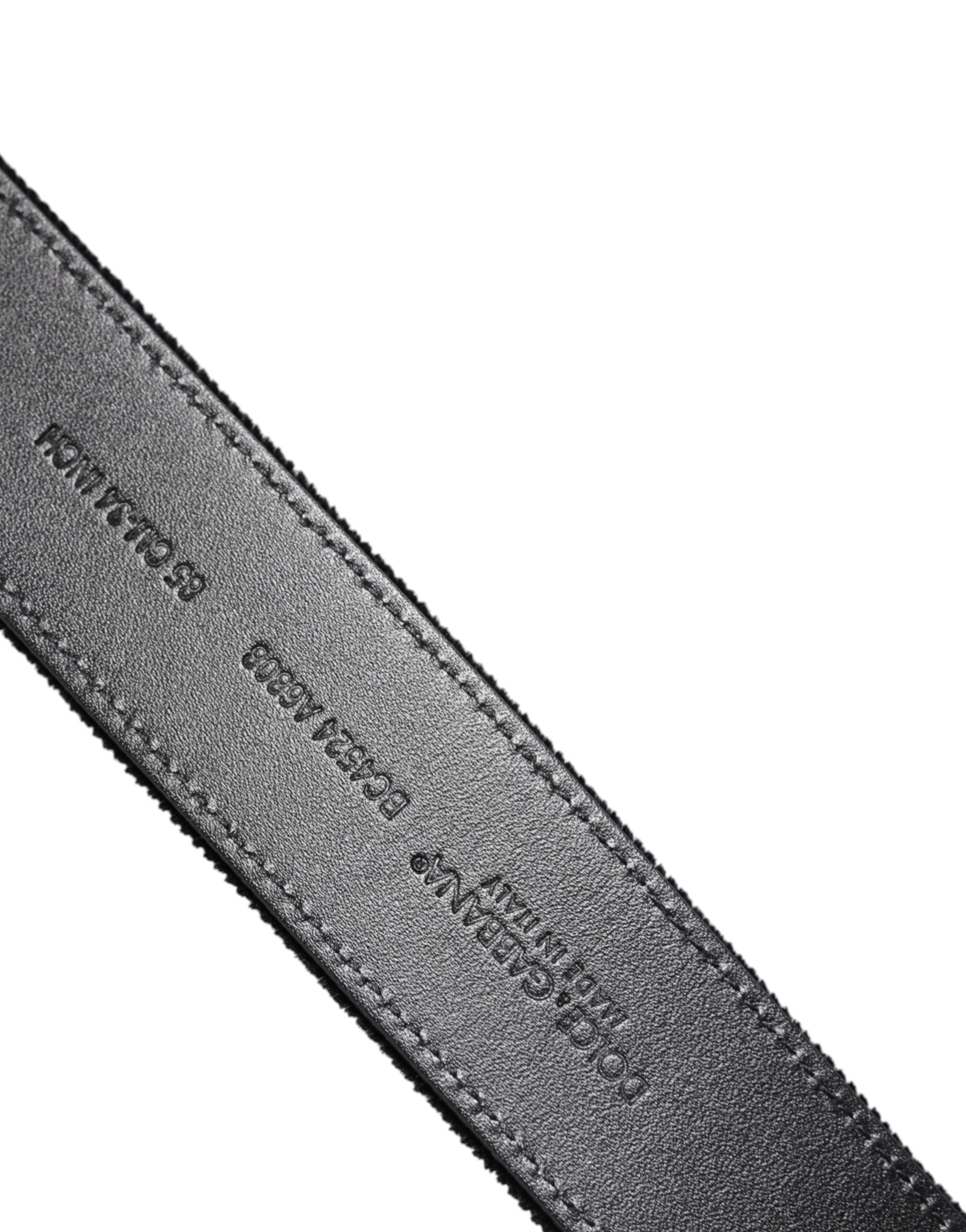 Dolce & Gabbana Black Cotton Silver Metal Buckle Belt - Zeiniez