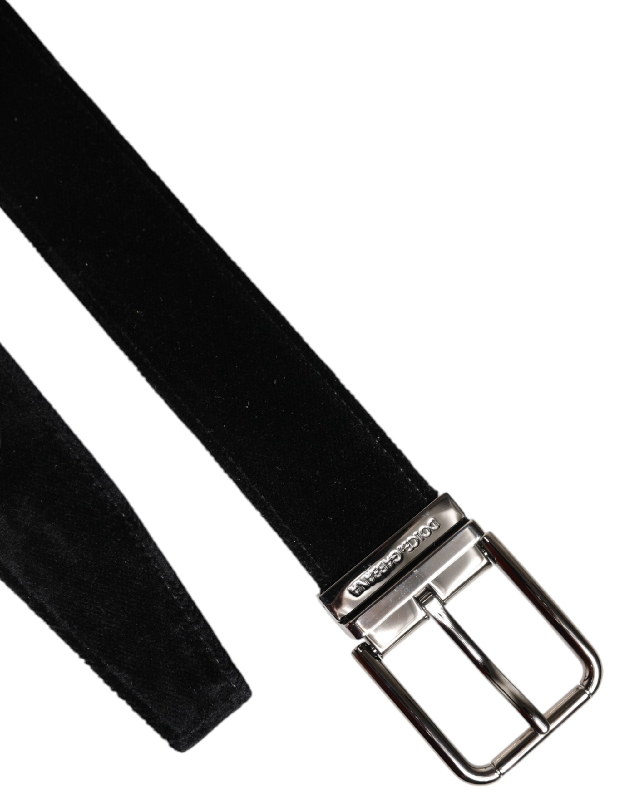 Dolce & Gabbana Black Cotton Silver Metal Buckle Belt - Zeiniez
